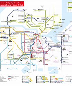 Amsterdam Route Map for Day ticket