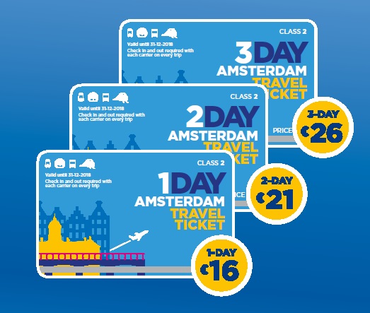4 day travel ticket amsterdam