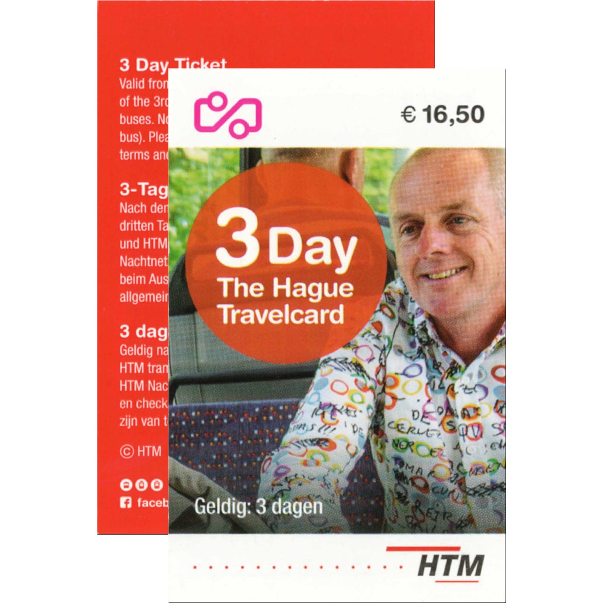 HTM The Hague Travel Ticket 3-days Both sides